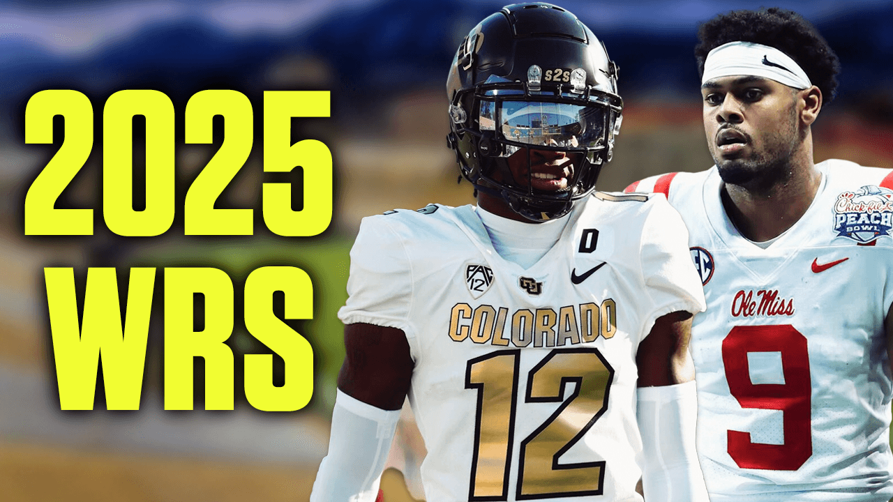 Wide Receiver 2025 Dynasty Rookie Rankings with Projected NFL Draft Capital